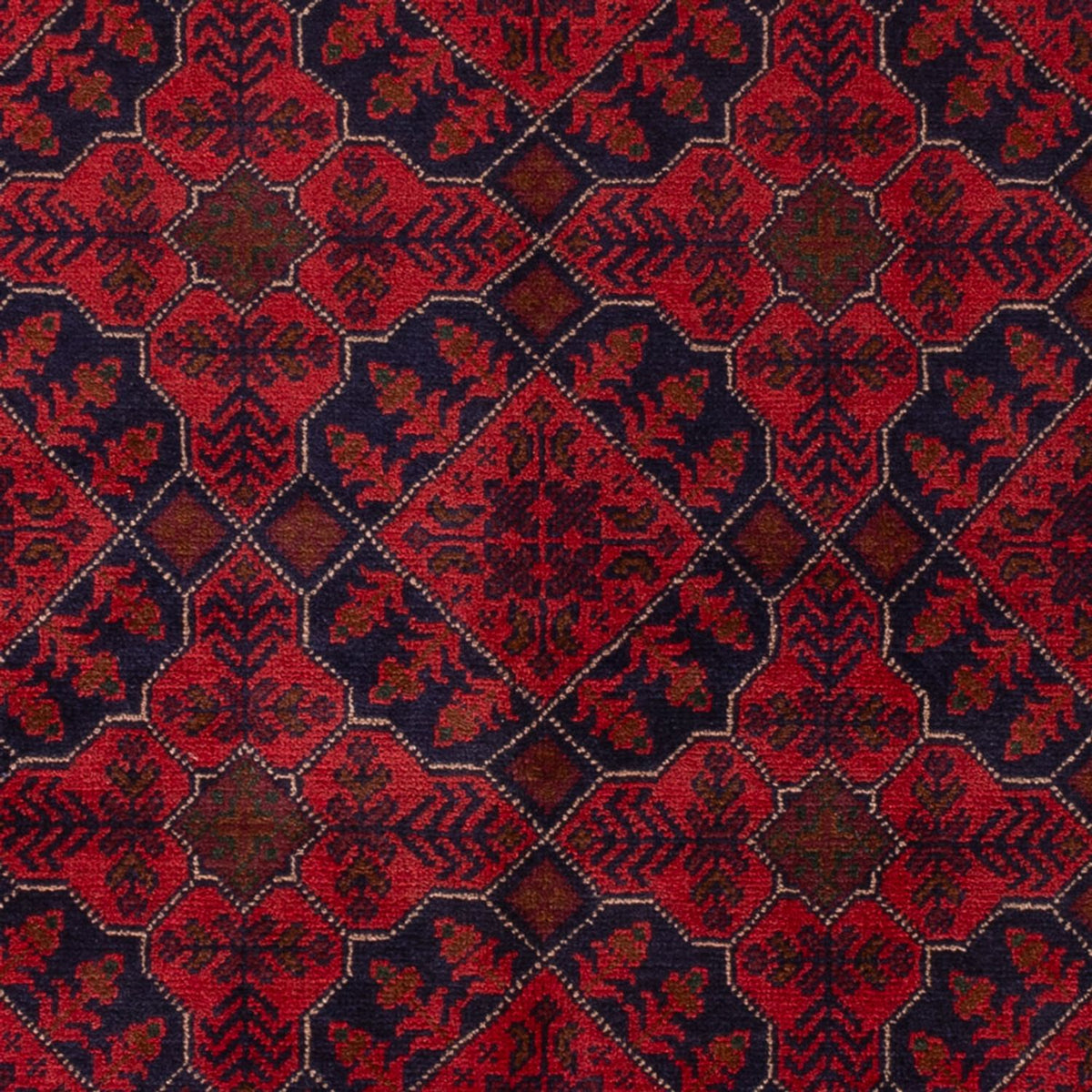 Tappeto afgano - Kunduz - 193 x 125 cm - rosso scuro