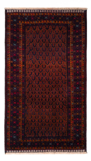 Tappeto corsia Tappeto Belutsch - 200 x 114 cm - rosso scuro