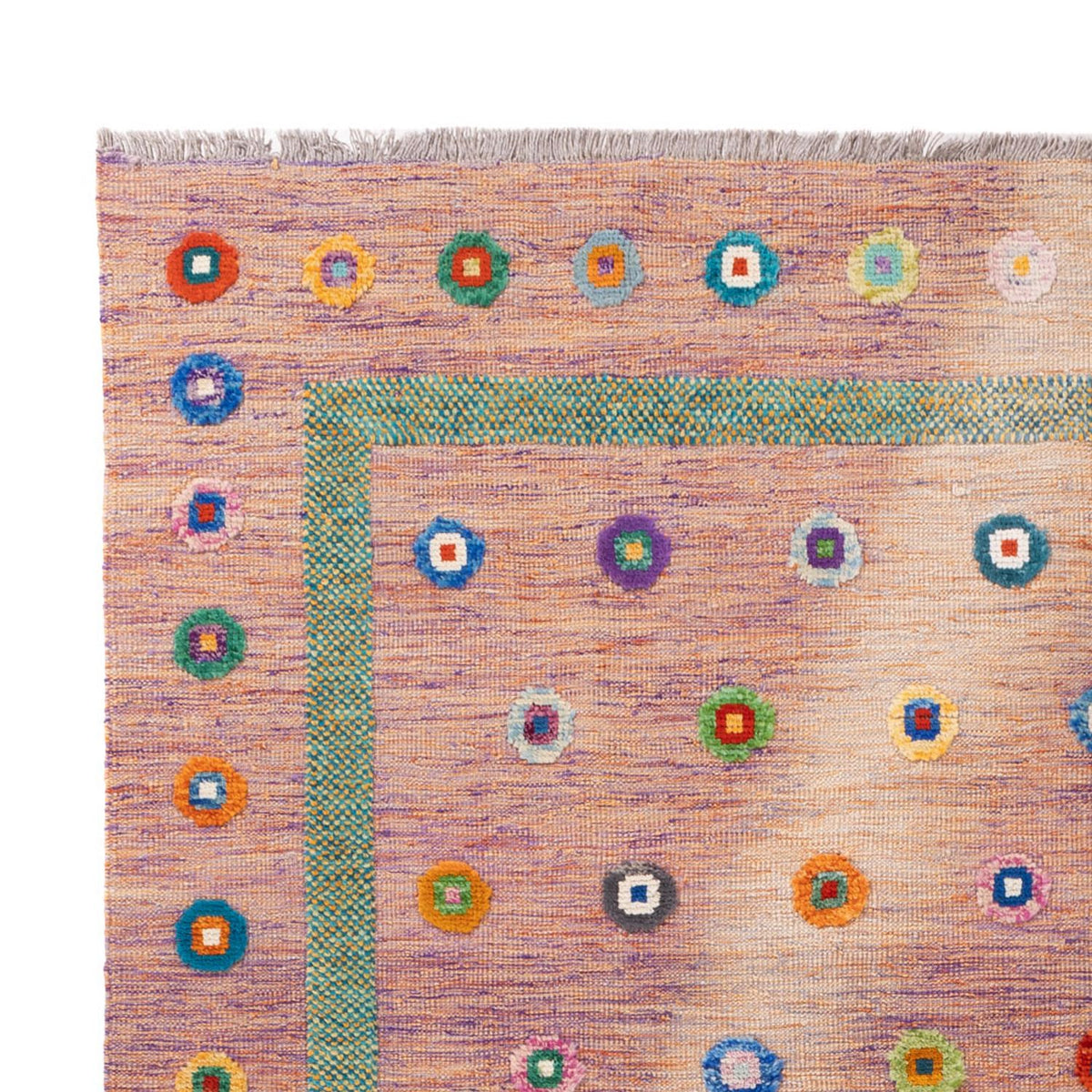 Tappeto Kelim - Splash - 298 x 215 cm - rosa