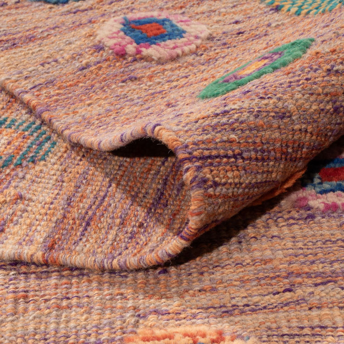 Tappeto Kelim - Splash - 298 x 215 cm - rosa