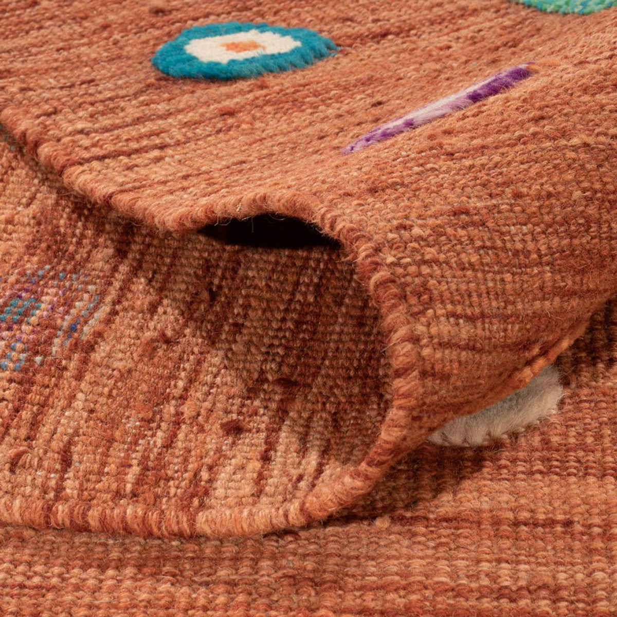 Tappeto Kelim - Splash - 290 x 207 cm - arancione