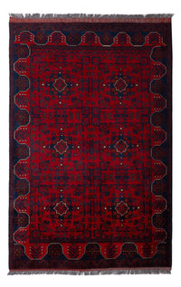 Tappeto afgano - Kunduz - 194 x 126 cm - rosso scuro