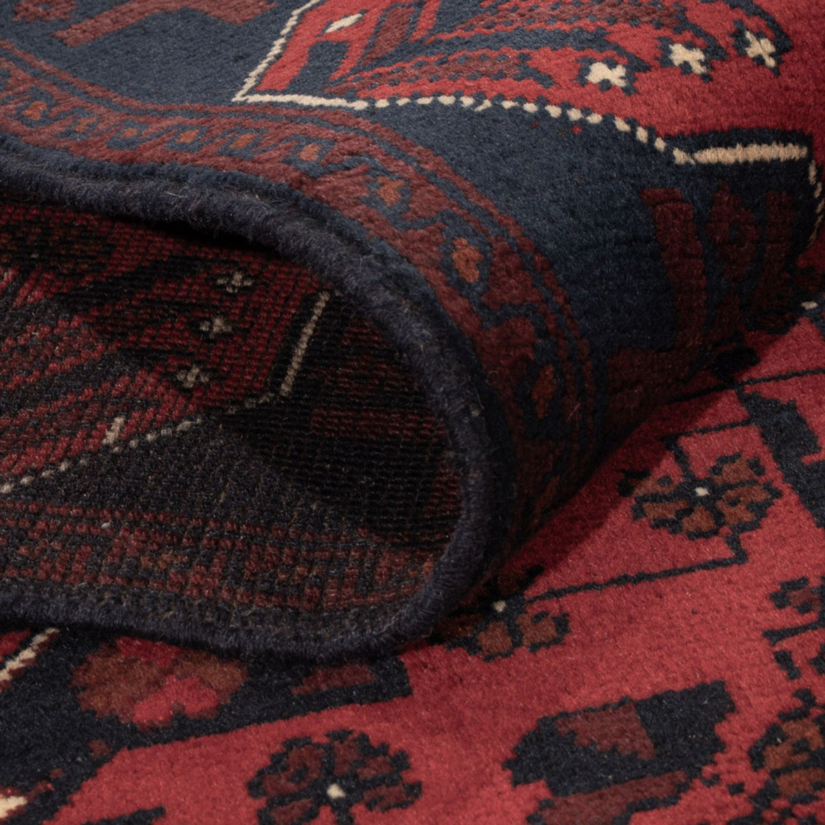 Tappeto afgano - Kunduz - 194 x 126 cm - rosso scuro