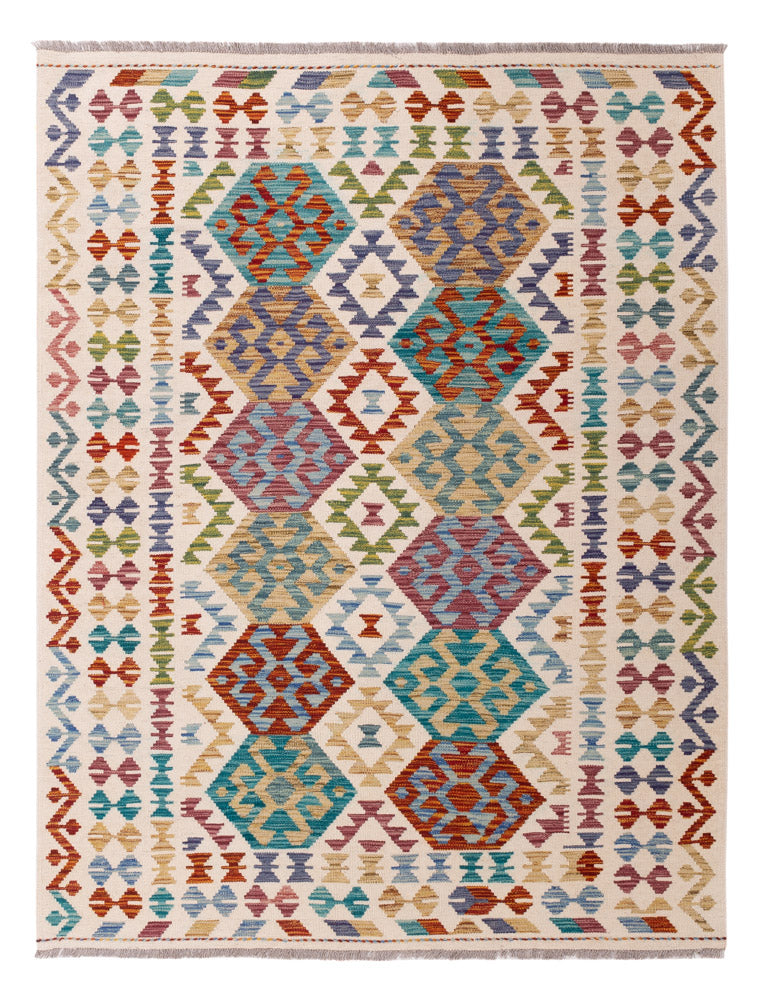 Kelim Teppich - Splash - 195 x 157 cm - bunt