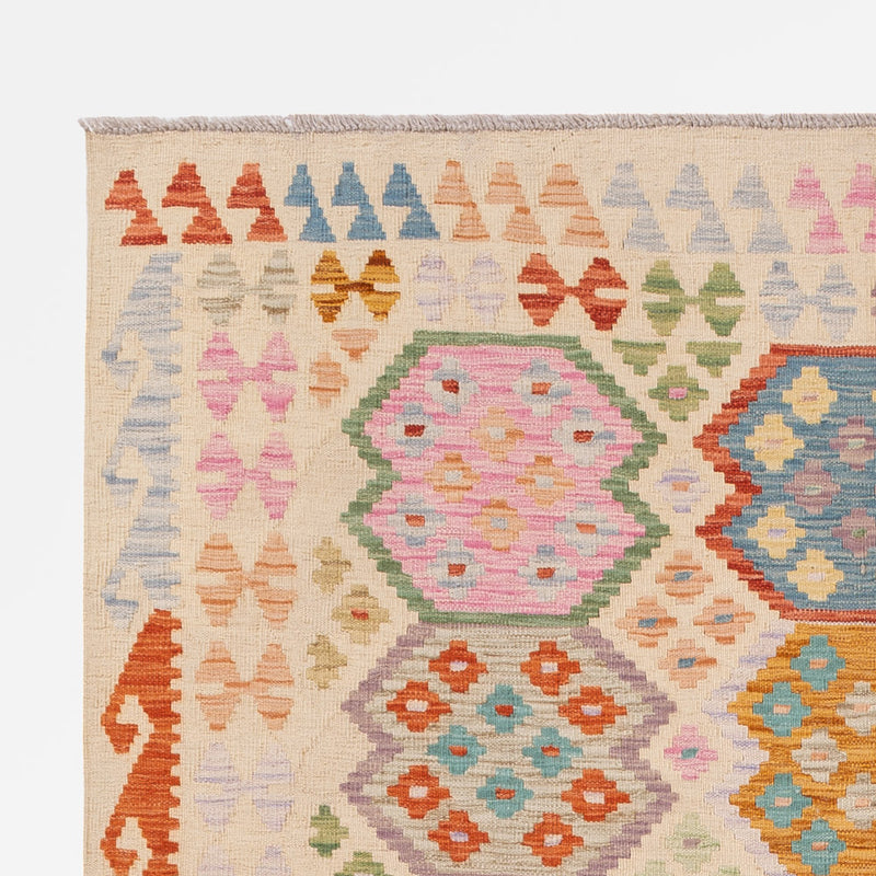 Kelim Teppich - Splash - 258 x 176 cm - bunt