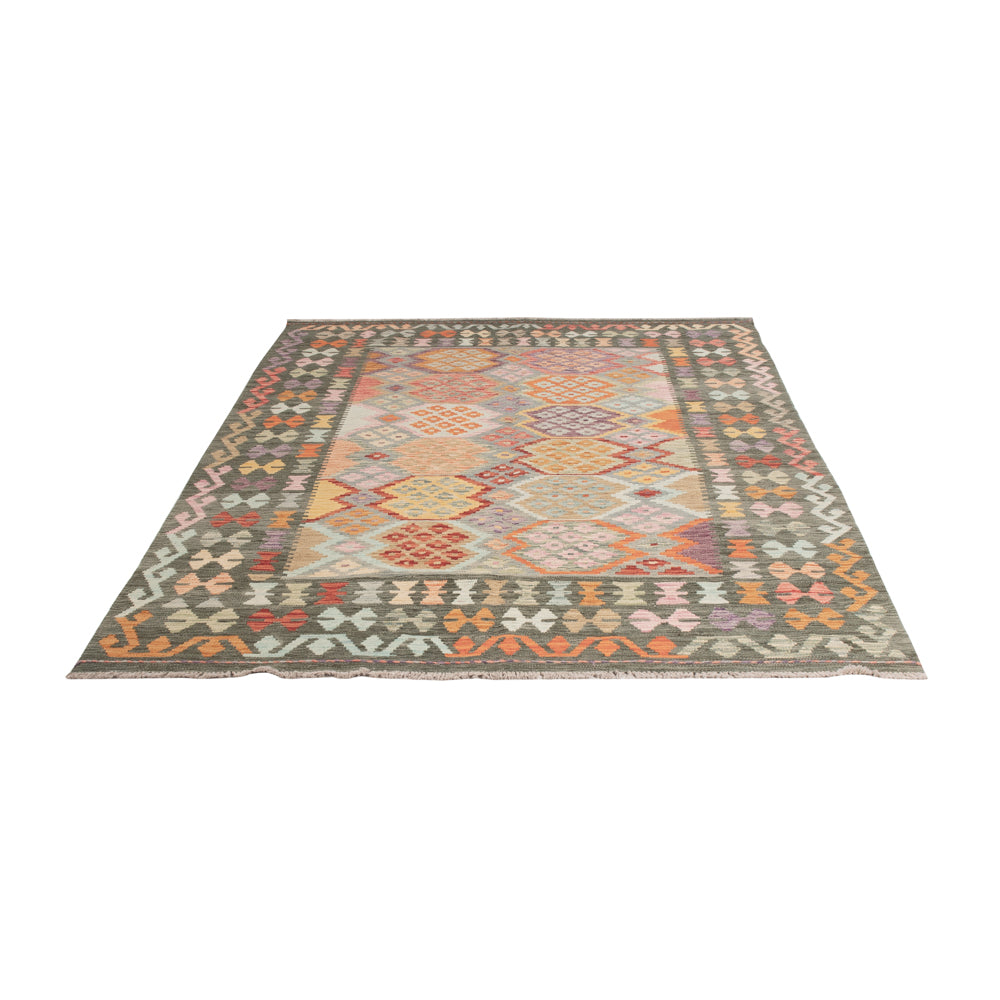 Kelim Teppich - Splash - 243 x 173 cm - bunt