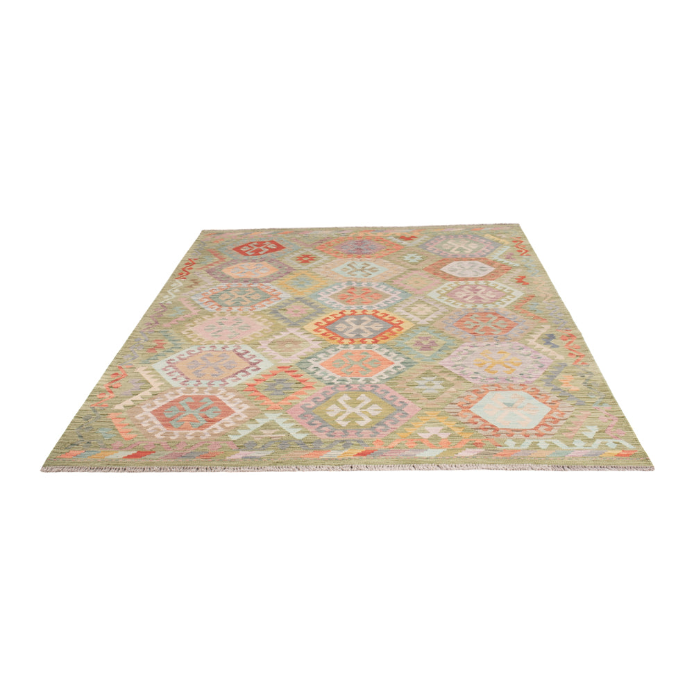 Kelim Teppich - Splash - 252 x 178 cm - bunt