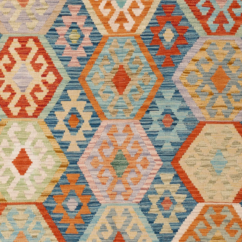 Kelim Teppich - Splash - 241 x 178 cm - bunt