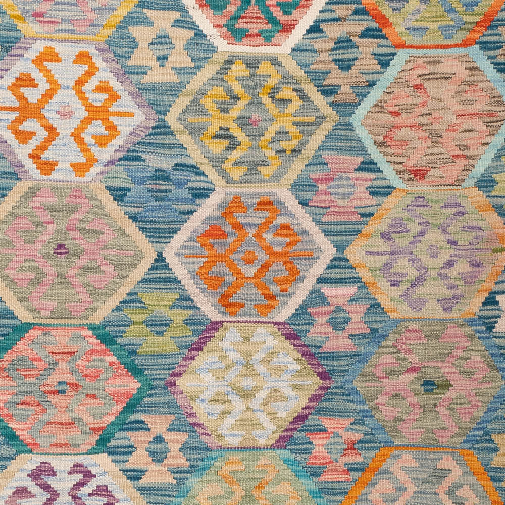 Kelim Teppich - Splash - 254 x 180 cm - bunt