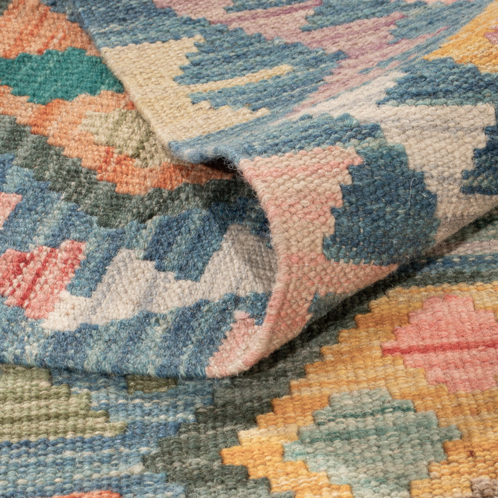 Kelim Teppich - Splash - 242 x 175 cm - bunt