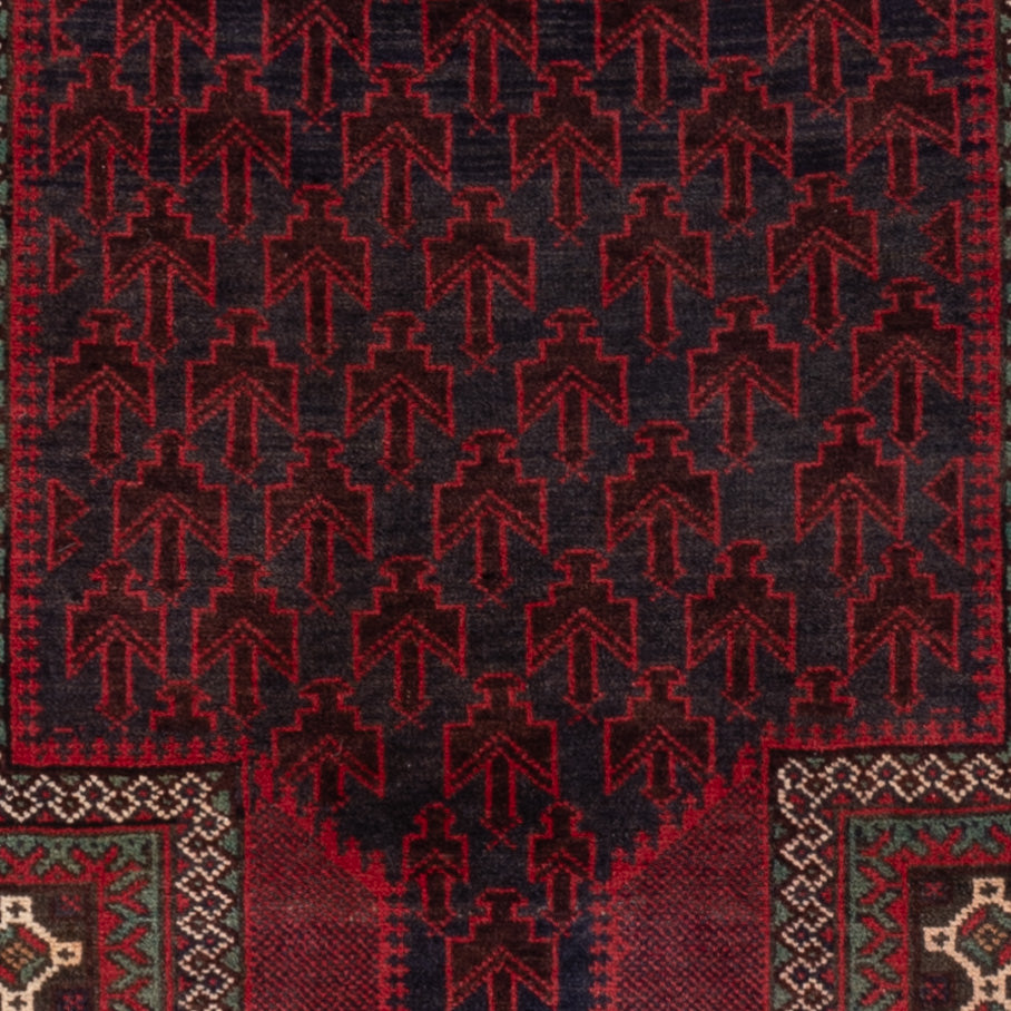 Belutsch Teppich - 152 x 88 cm - rot