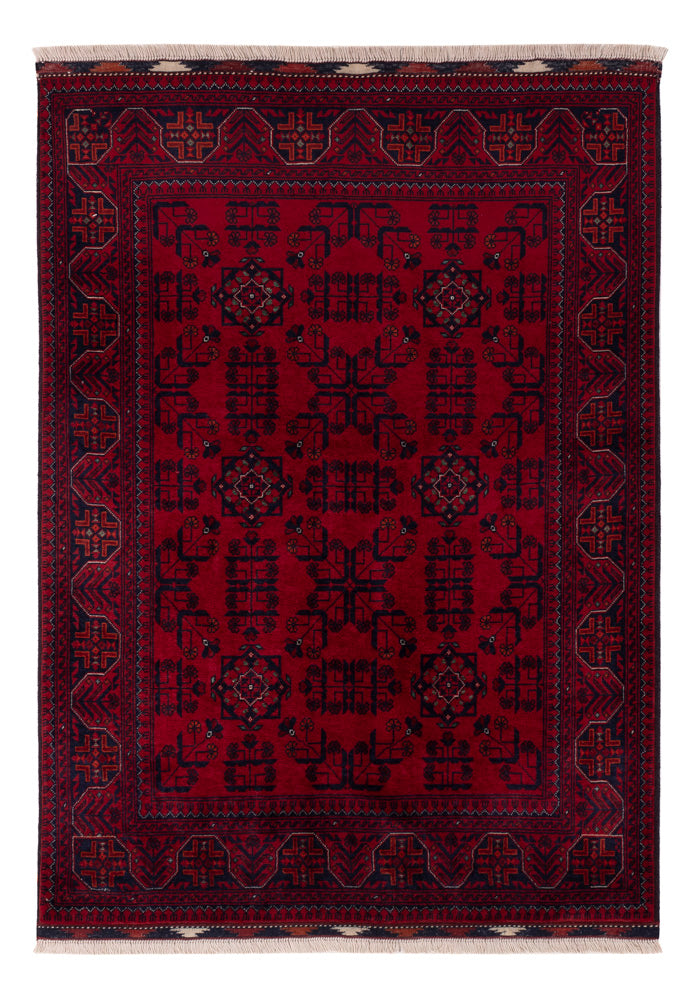 Afghan Teppich - Royal - 141 x 100 cm - rot
