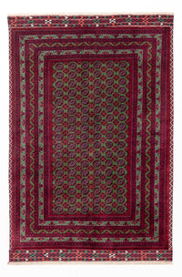 Afghan Teppich - Royal - 142 x 97 cm - grün
