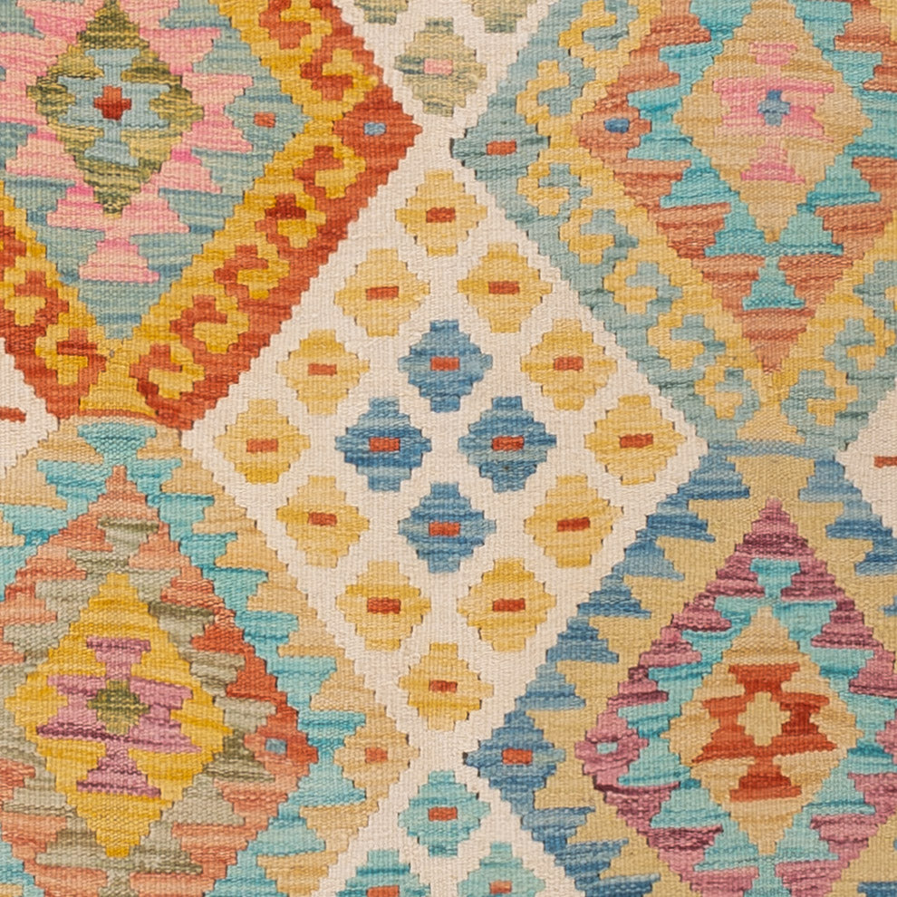 Kelim Teppich - Splash - 208 x 145 cm - bunt