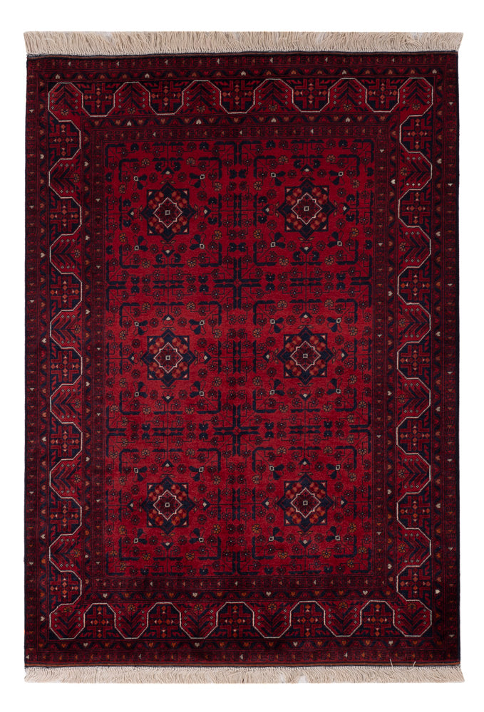 Afghan Teppich - Royal - 141 x 99 cm - rot