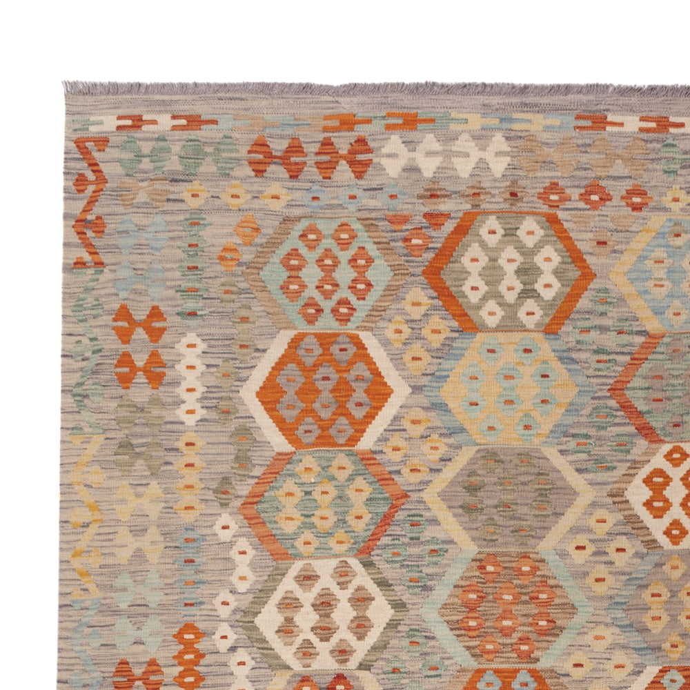 Kelim Teppich - Splash - 339 x 253 cm - bunt