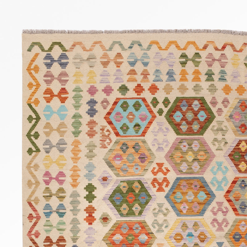 Kelim Teppich - Splash - 338 x 252 cm - bunt