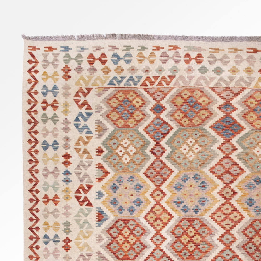 Kelim Teppich - Splash - 403 x 306 cm - bunt