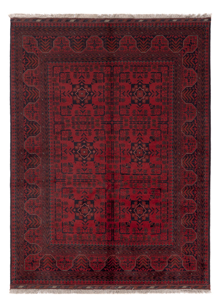 Afghan Teppich - Kunduz - 200 x 145 cm - rot
