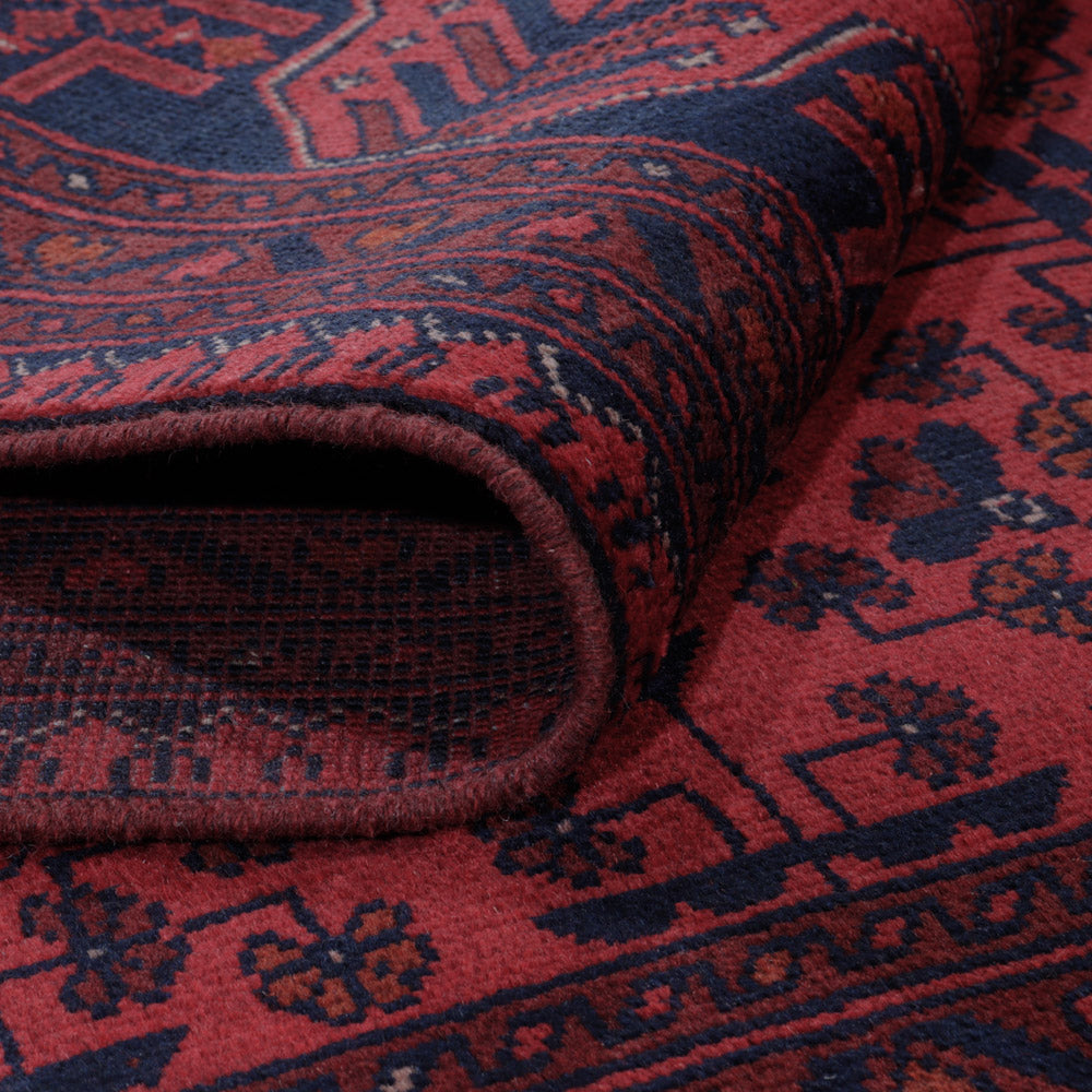 Afghan Teppich - Kunduz - 198 x 153 cm - rot