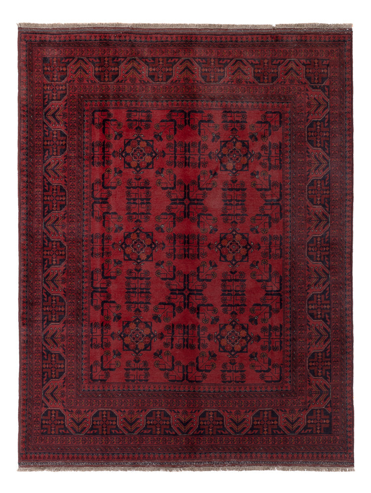 Afghan Teppich - Kunduz - 196 x 150 cm - rot