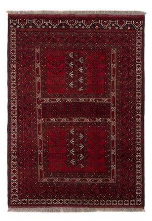 Afghan Teppich - Kunduz - 222 x 150 cm - rot