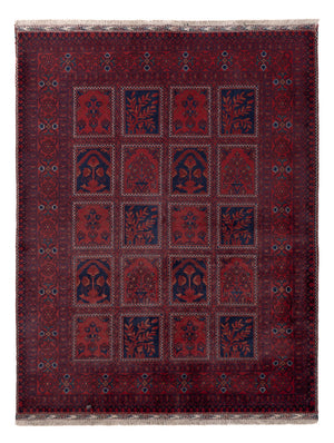 Afghan Teppich - Kunduz - 201 x 152 cm - rot