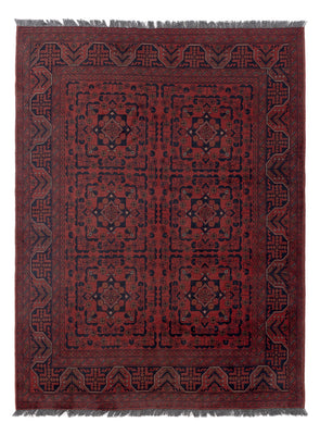 Afghan Teppich - Kunduz - 198 x 148 cm - rot