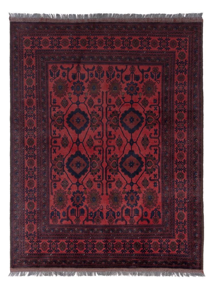 Afghan Teppich - Kunduz - 200 x 156 cm - rot