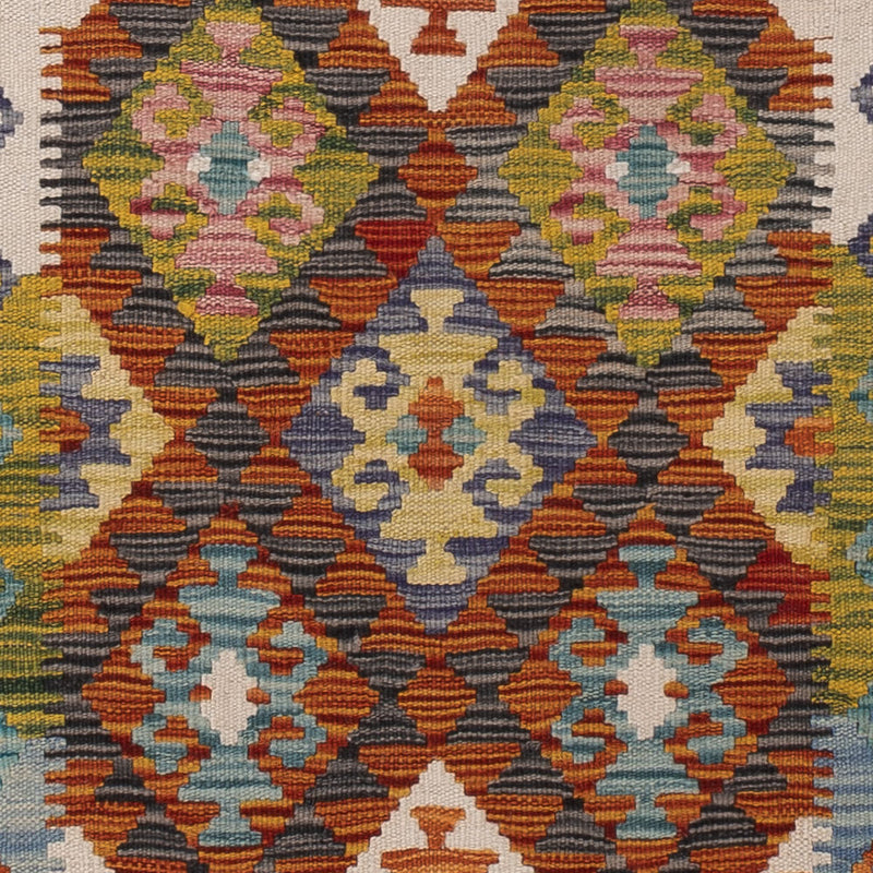 Läufer Kelim - Splash - 202 x 60 cm - mehrfarbig