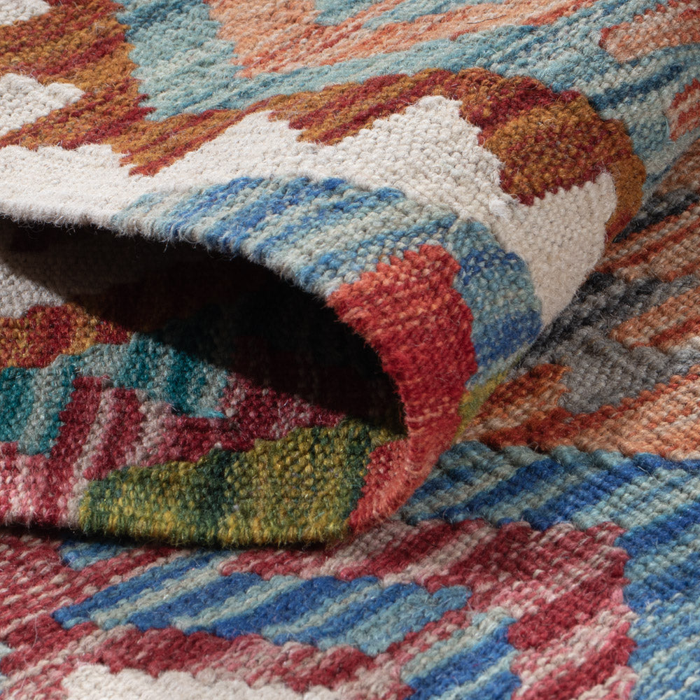 Läufer Kelim - Splash - 201 x 63 cm - mehrfarbig