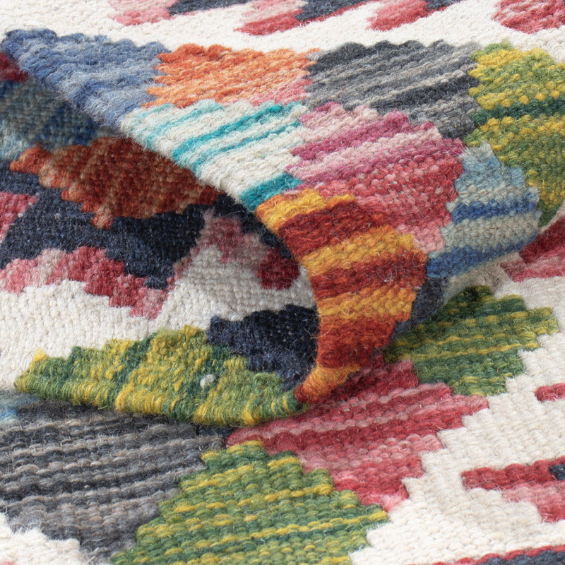 Läufer Kelim - Splash - 176 x 61 cm - mehrfarbig