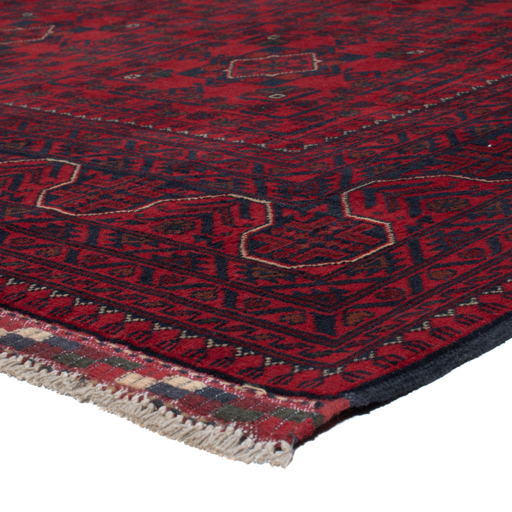 Afghan Teppich - Kunduz - 245 x 162 cm - dunkelrot