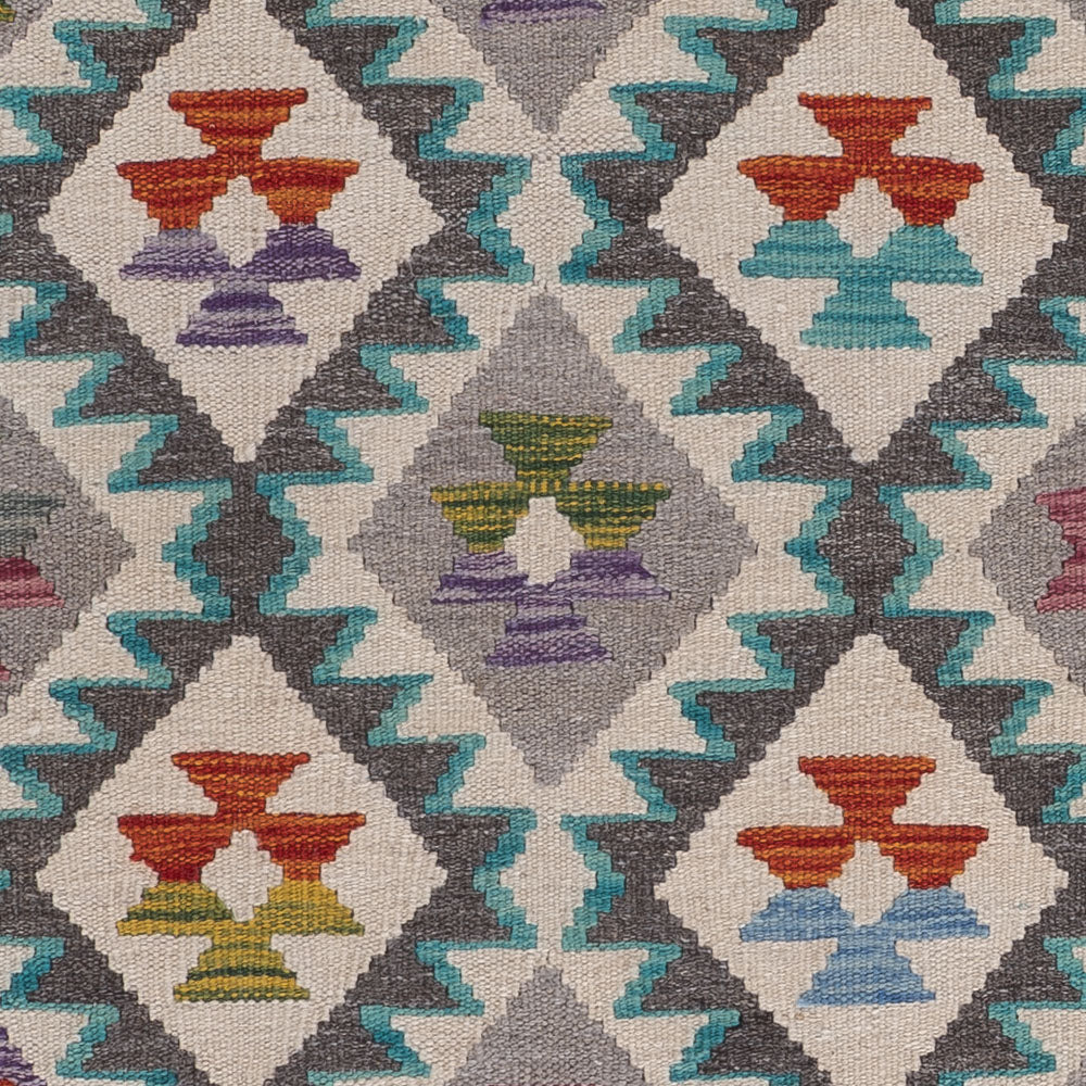 Läufer Kelim - Splash - 209 x 79 cm - mehrfarbig