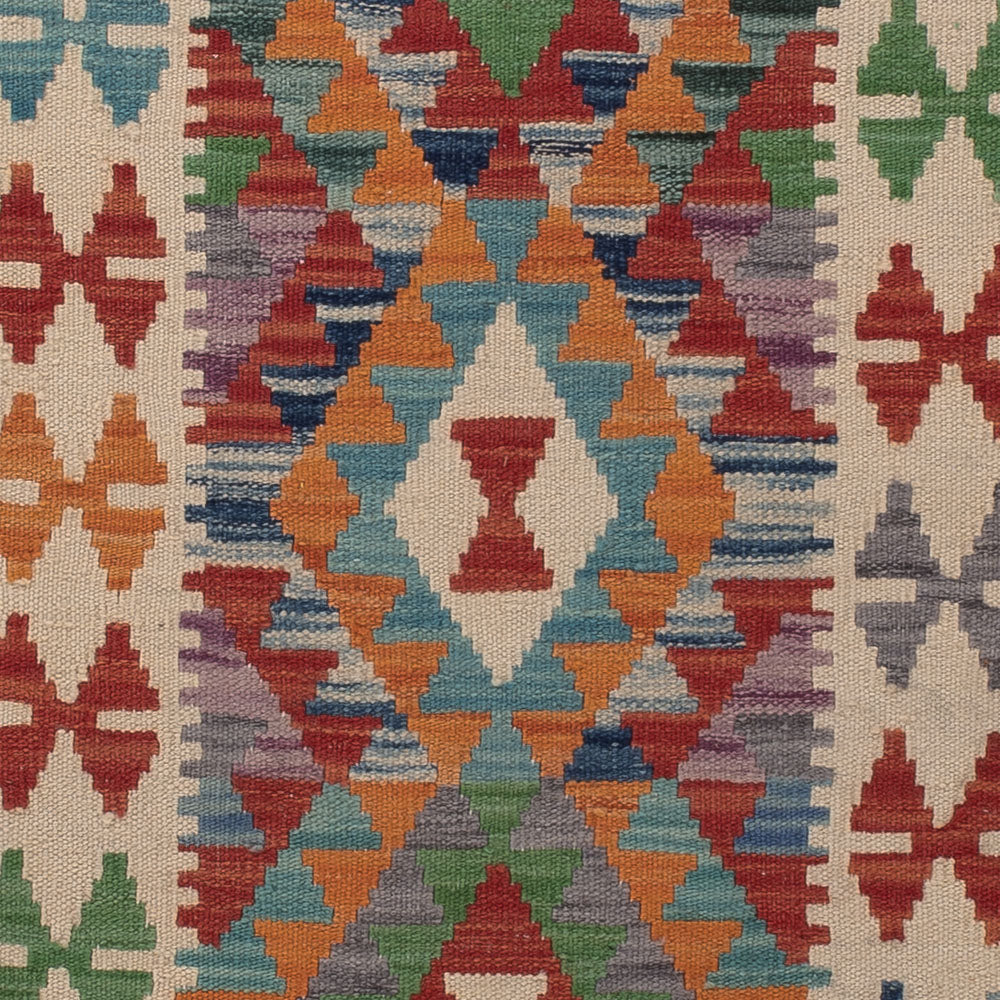 Läufer Kelim - Splash - 209 x 76 cm - mehrfarbig