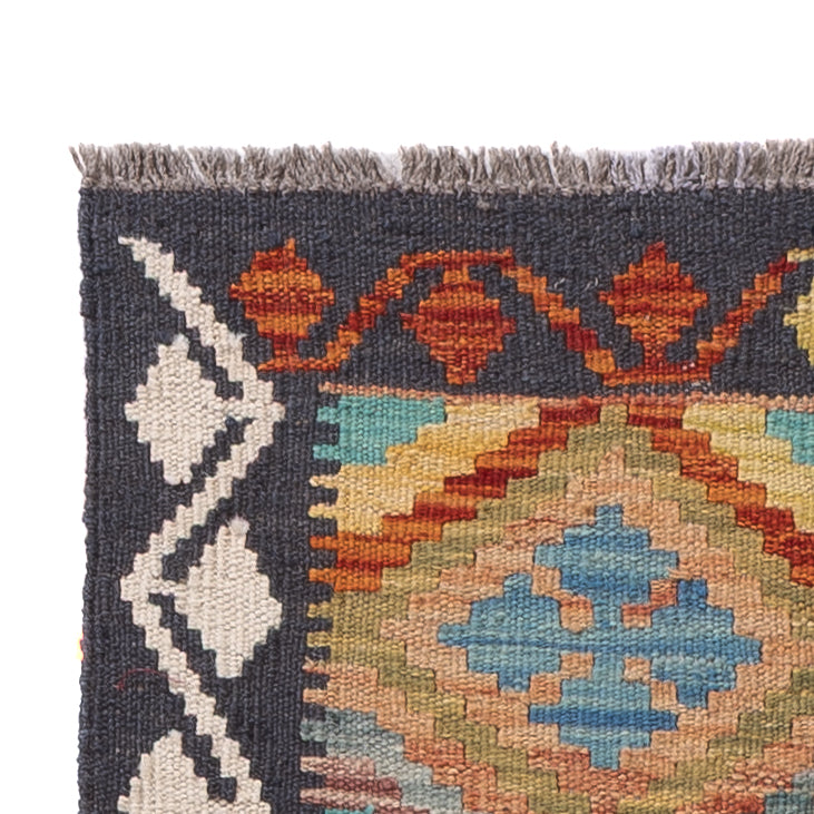 Läufer Kelim - Splash - 203 x 58 cm - mehrfarbig