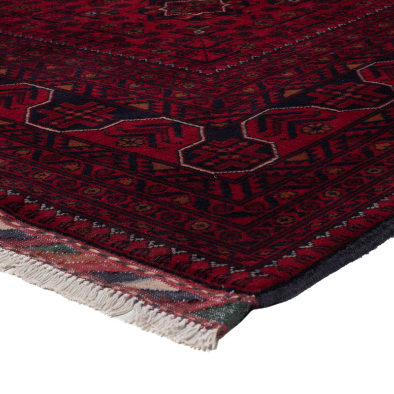 Afghan Teppich - Kunduz - 239 x 170 cm - dunkelrot