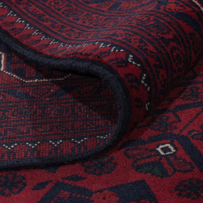 Afghan Teppich - Kunduz - 235 x 164 cm - dunkelrot