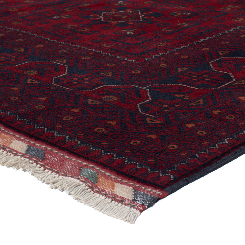 Afghan Teppich - Kunduz - 244 x 170 cm - dunkelrot