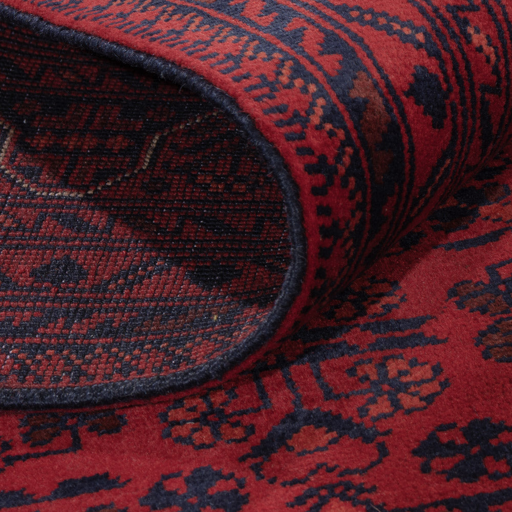 Afghan Teppich - Kunduz - 237 x 175 cm - dunkelrot