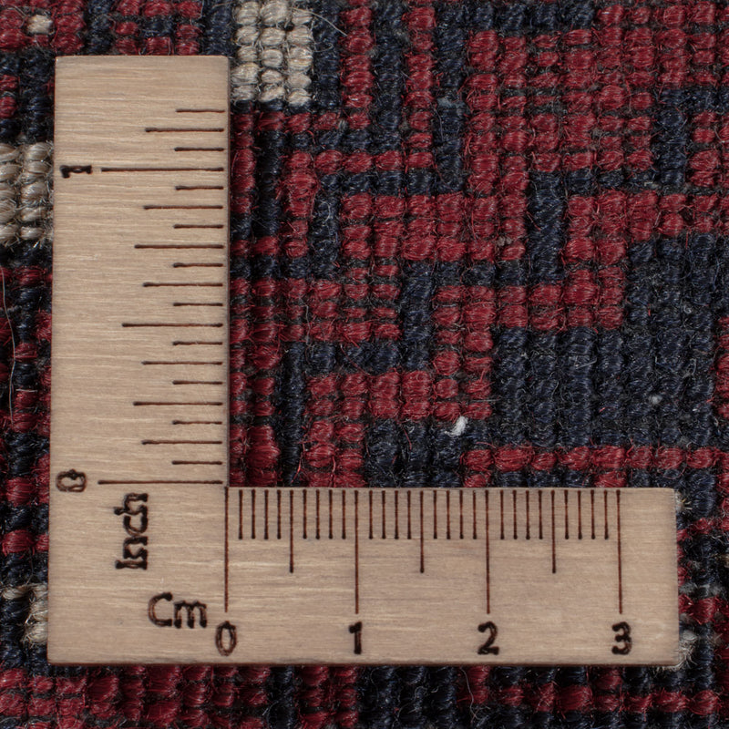 Afghan Teppich - 240 x 153 cm - dunkelrot