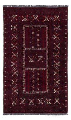 Afghan Teppich - 251 x 149 cm - dunkelrot