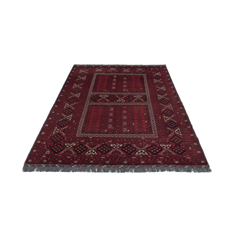 Afghan Teppich - 252 x 158 cm - dunkelrot