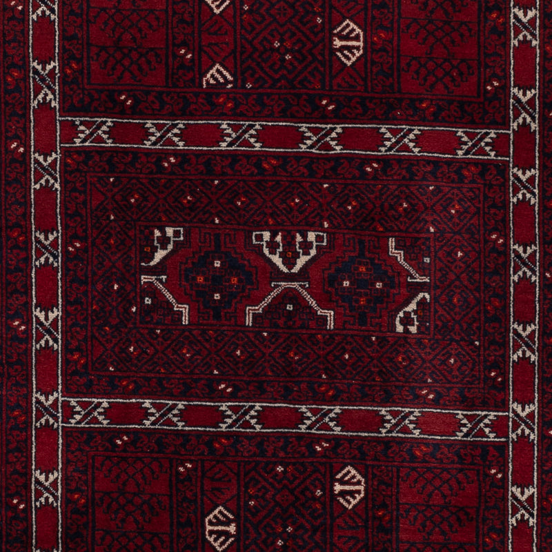 Afghan Teppich - 239 x 163 cm - dunkelrot