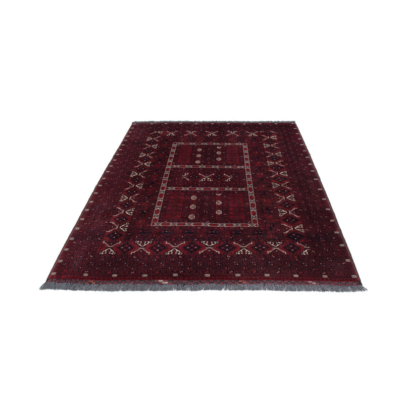 Afghan Teppich - 239 x 163 cm - dunkelrot