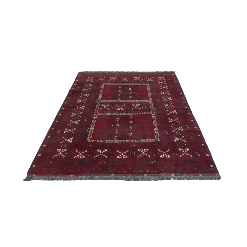 Afghan Teppich - 255 x 155 cm - dunkelrot