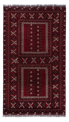 Afghan Teppich - 252 x 152 cm - dunkelrot
