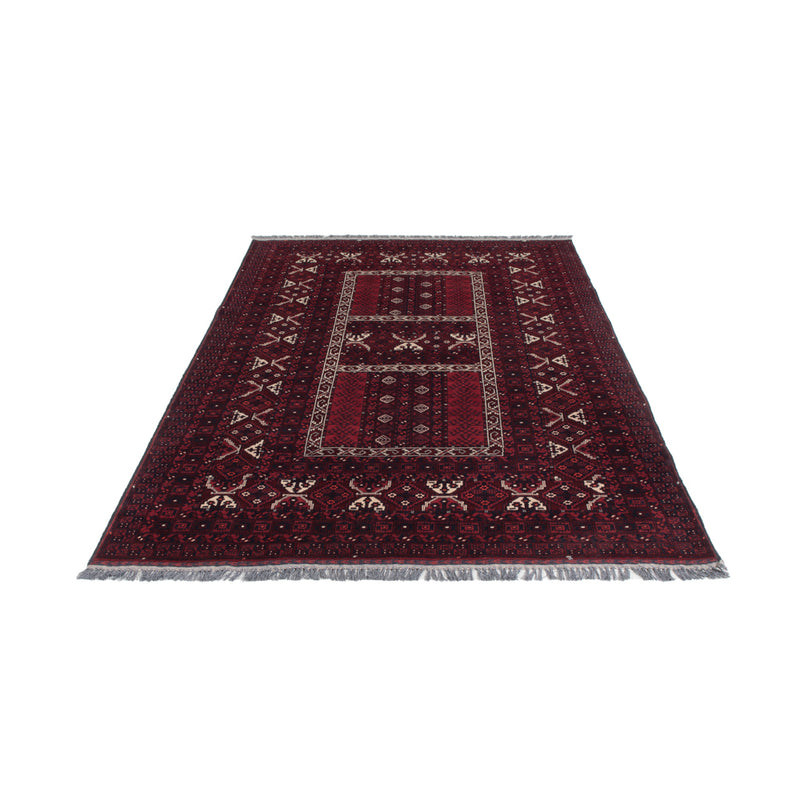 Afghan Teppich - 240 x 152 cm - dunkelrot