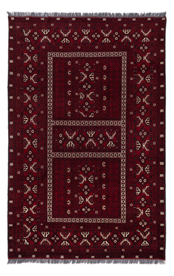 Afghan Teppich - 247 x 157 cm - dunkelrot
