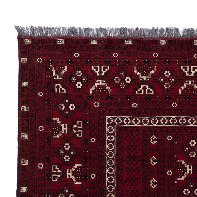 Afghan Teppich - 247 x 157 cm - dunkelrot